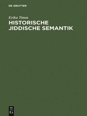 cover image of Historische jiddische Semantik